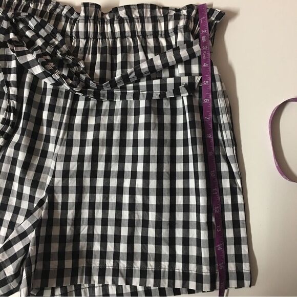 Joie Cleantha Black & White Gingham High Waisted Shorts Size L NWT - Picture 8 of 10
